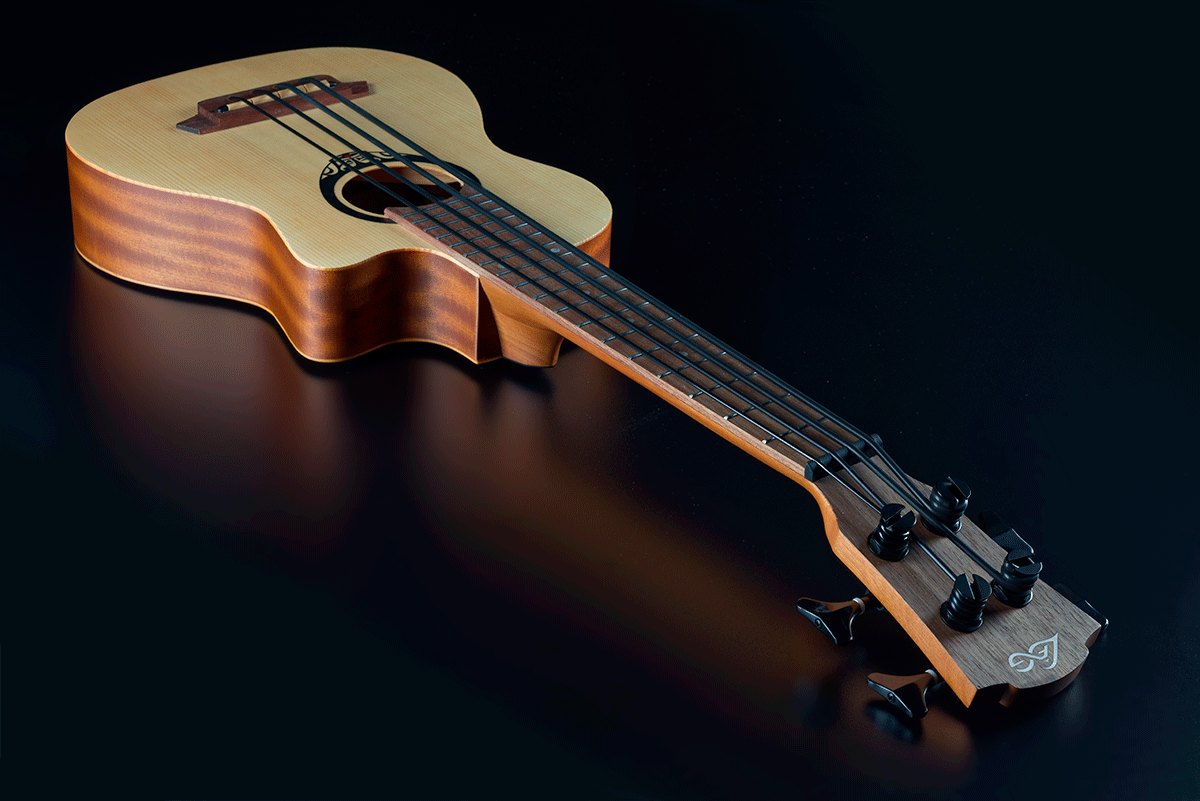 Lag Tkb150ce Mini Bass Tiki Cw Epicea Acajou +housse - Natural - Acoustic bass - Variation 2