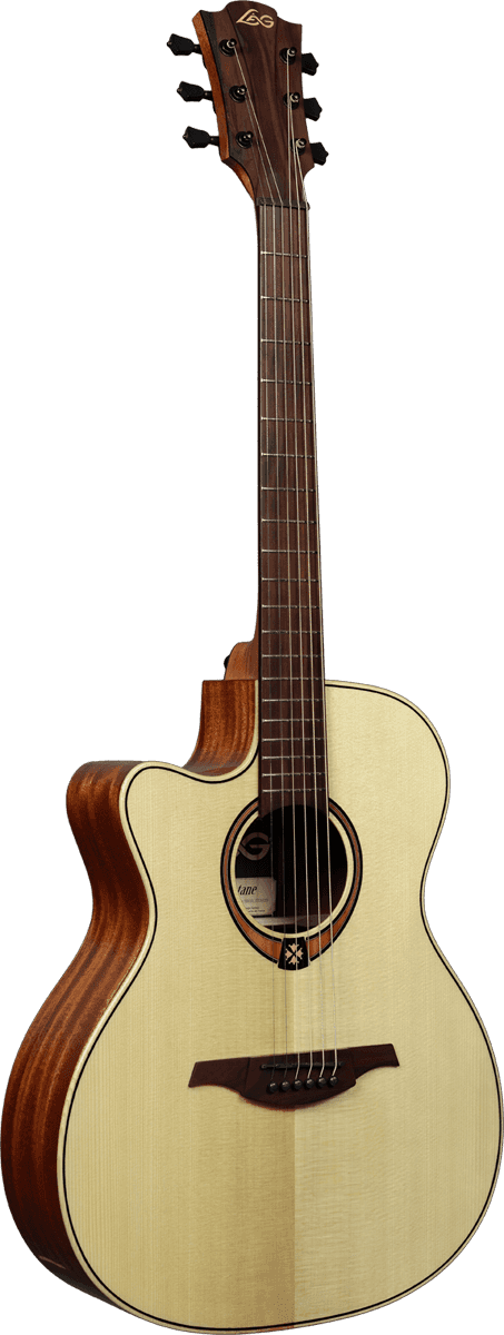 Lag Tl88ace Tramontane Lh Gaucher Auditorium Cw Epicea Khaya Bro - Naturel - Electro acoustic guitar - Variation 1