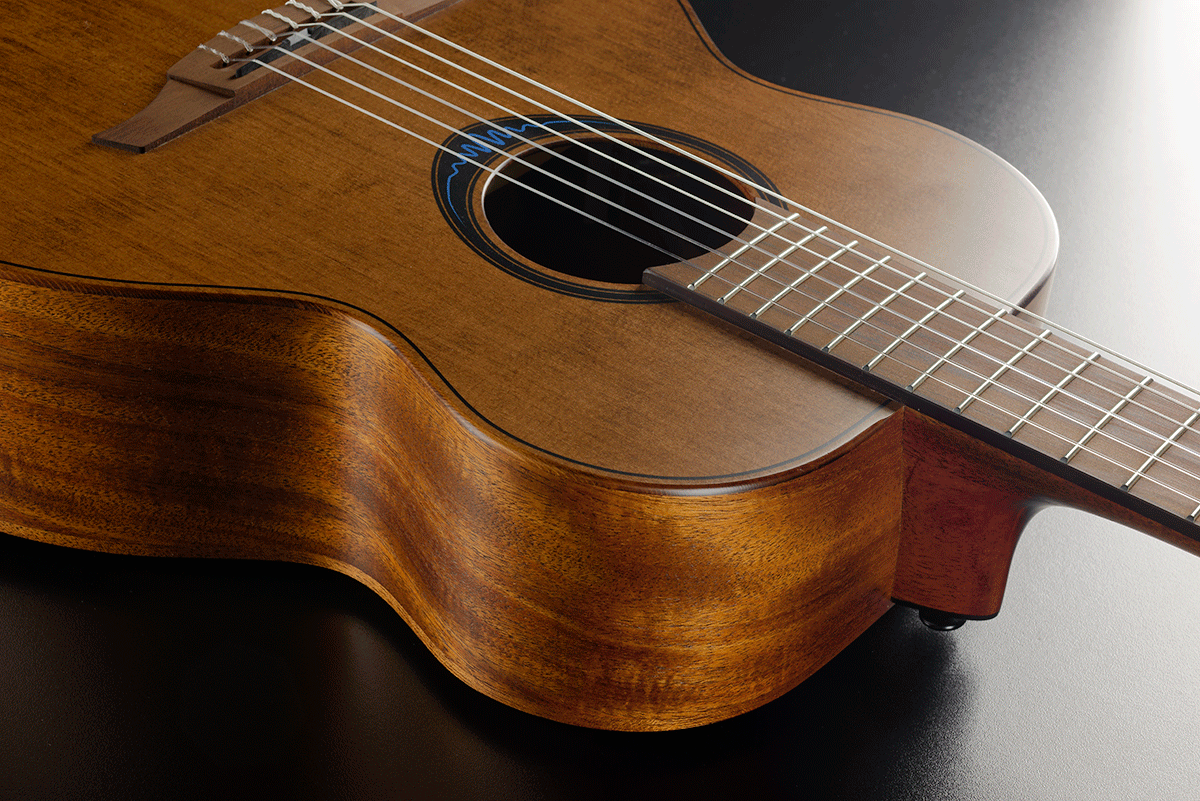 Lag Tnbw1te Bluewave 1 Travel Nylon Cedre Khaya Brbr - Brown - Classical guitar 3/4 size - Variation 3