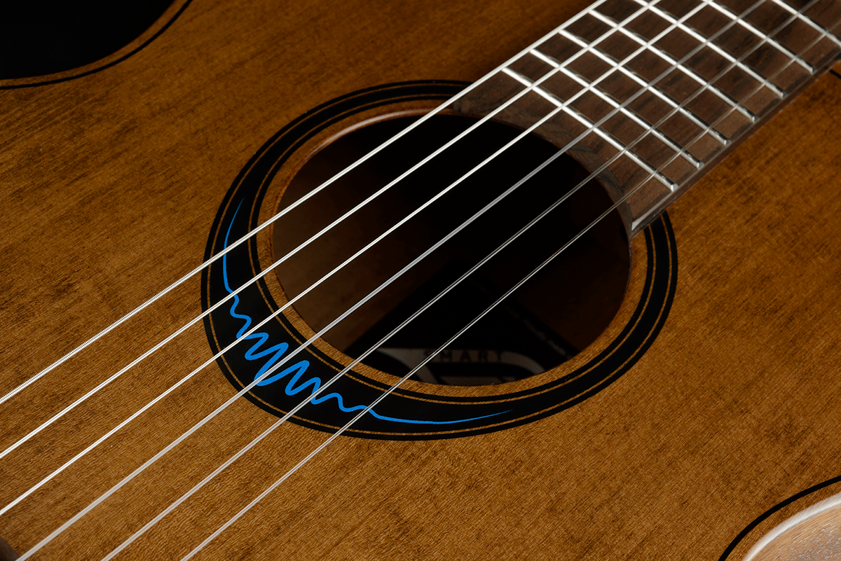 Lag Tnbw1te Bluewave 1 Travel Nylon Cedre Khaya Brbr - Brown - Classical guitar 3/4 size - Variation 6