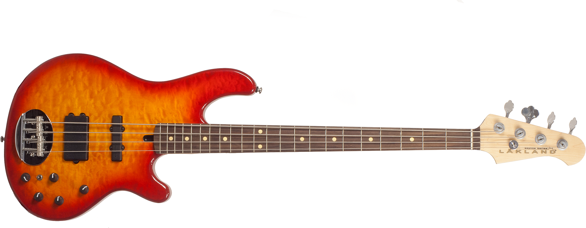 Lakland 44-02 Deluxe Skyline Rw - Cherry Sunburst - Solid body electric bass - Main picture