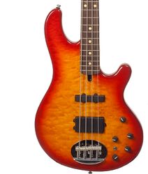 Solid body electric bass Lakland Skyline 44-02 Deluxe (RW) - Cherry sunburst