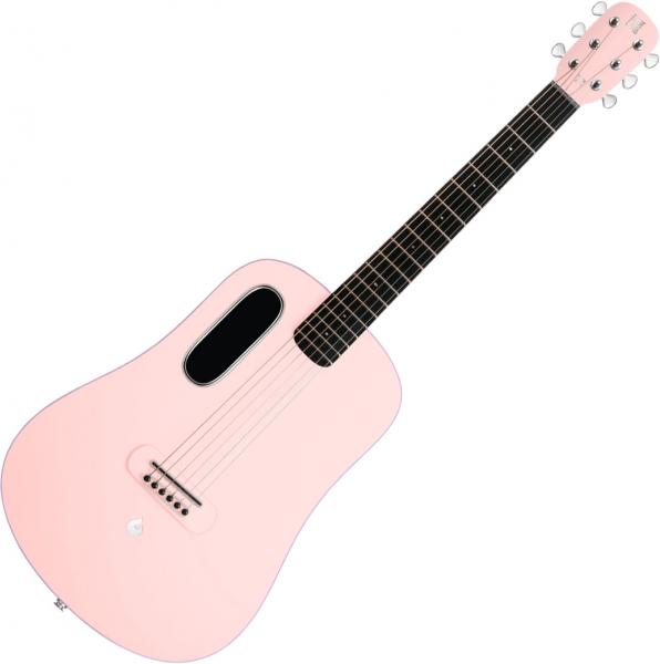 Electro acoustic guitar Lava music Blue Lava Touch With Airflow Bag - Coral pink
