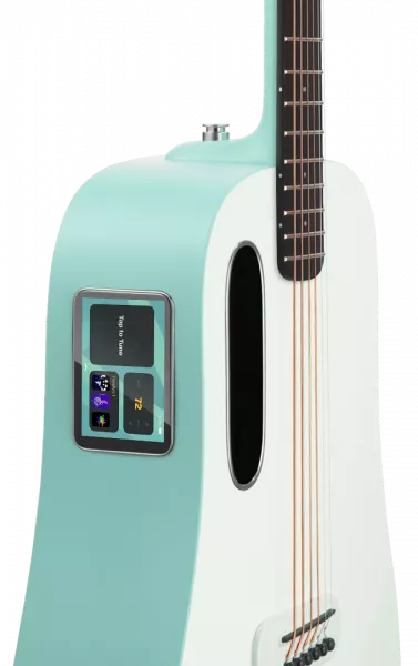 Electro acoustic guitar Lava music Blue Lava Touch With Airflow Bag - aqua green