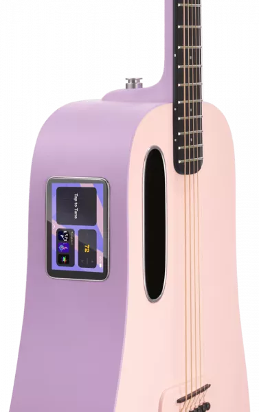 Electro acoustic guitar Lava music Blue Lava Touch With Airflow Bag - coral pink