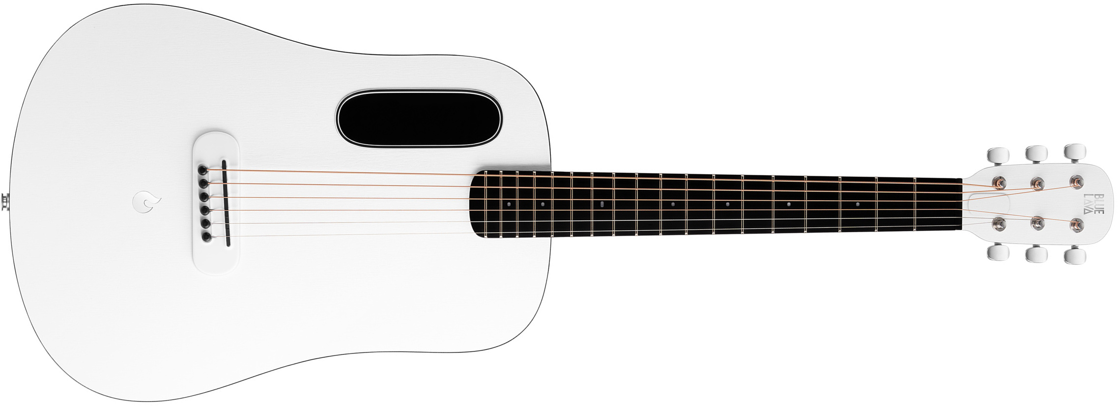 Lava Music Blue Lava Original 36 +lite Bag Tout Hpl - Frost White - Travel acoustic guitar - Main picture