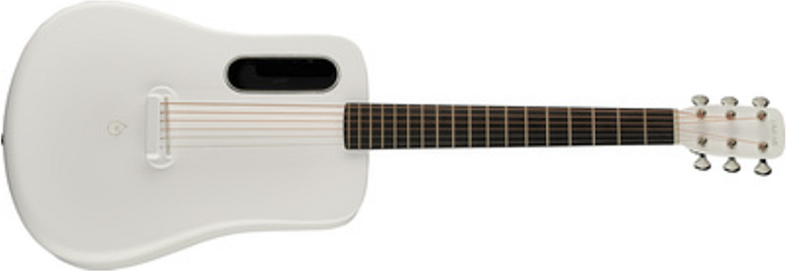 Lava Music Lava Me 2 Freeboost +housse - White - Travel acoustic guitar - Main picture