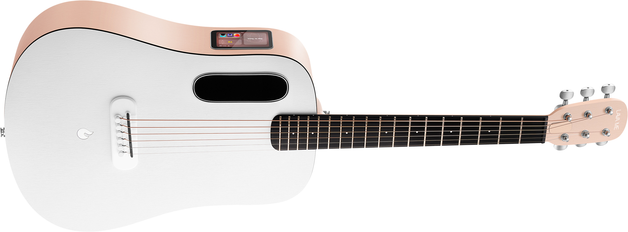 Lava Music Lava Me Play 36 +lite Bag - Light Peach / Frost White - Travel acoustic guitar - Main picture