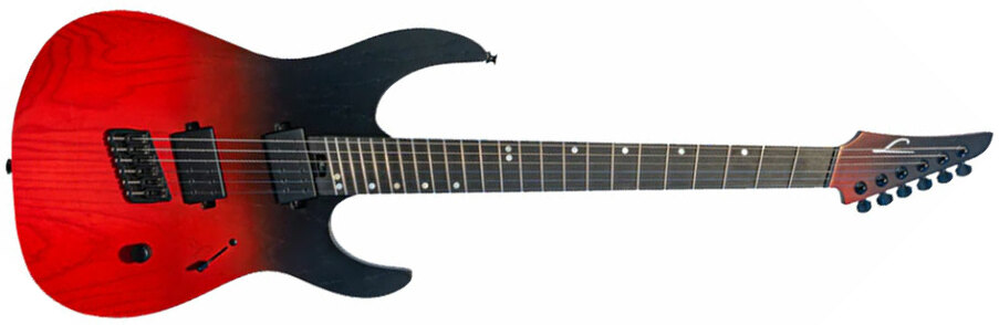 Legator Ninja N6fp Performance Multiscale 2h Ht Eb - Crimson - Multi-Scale Guitar - Main picture