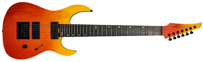 Legator Ninja N7ep Performance 7c 2h Fishman Fluence Modern Ht Ric - Cali Sunset - 7 string electric guitar - Main picture