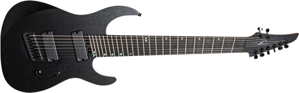 Legator Ninja N8fp 8c Multiscale 2h Ht Eb - Stealth Black - Multi-Scale Guitar - Main picture