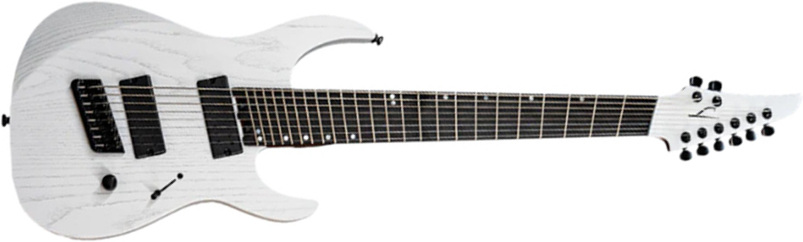 Legator Ninja N8fp 8c Multiscale 2h Ht Eb - Snowfall - Multi-Scale Guitar - Main picture