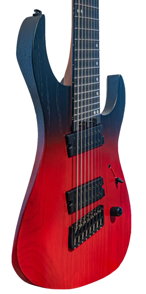 Legator Ninja N8fp Performance Multiscale 2h Ht Eb - Crimson - Multi-Scale Guitar - Variation 2