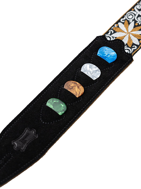 Levy's Courroie Tissu Avec Motifs Hootenany, 4 Portes Mediators, 5 Cm - Design 13 - Guitar strap - Variation 2