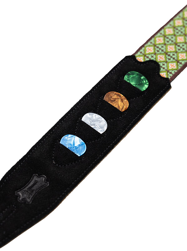 Levy's Courroie Tissu Avec Motifs Hootenany, 4 Portes Mediators, 5 Cm - Design 25 - Guitar strap - Variation 1