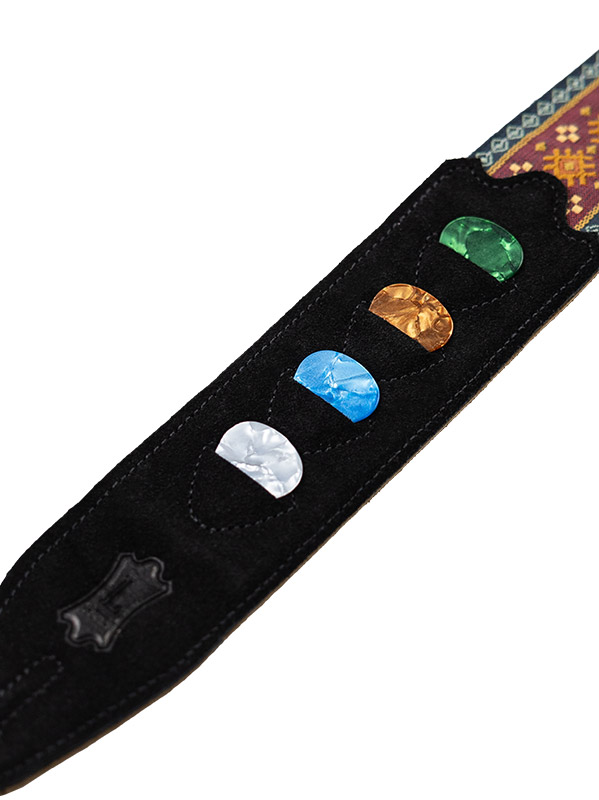 Levy's Courroie Tissu Avec Motifs Hootenany, 4 Portes Mediators, 5 Cm - Design 26 - Guitar strap - Variation 2