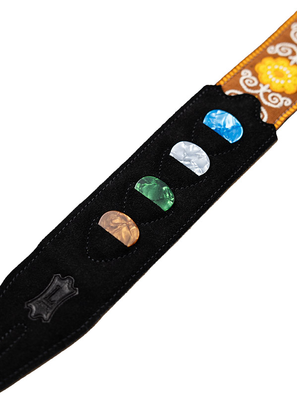 Levy's Courroie Tissu Avec Motifs Hootenany, 4 Portes Mediators, 5 Cm - Design 27 - Guitar strap - Variation 2