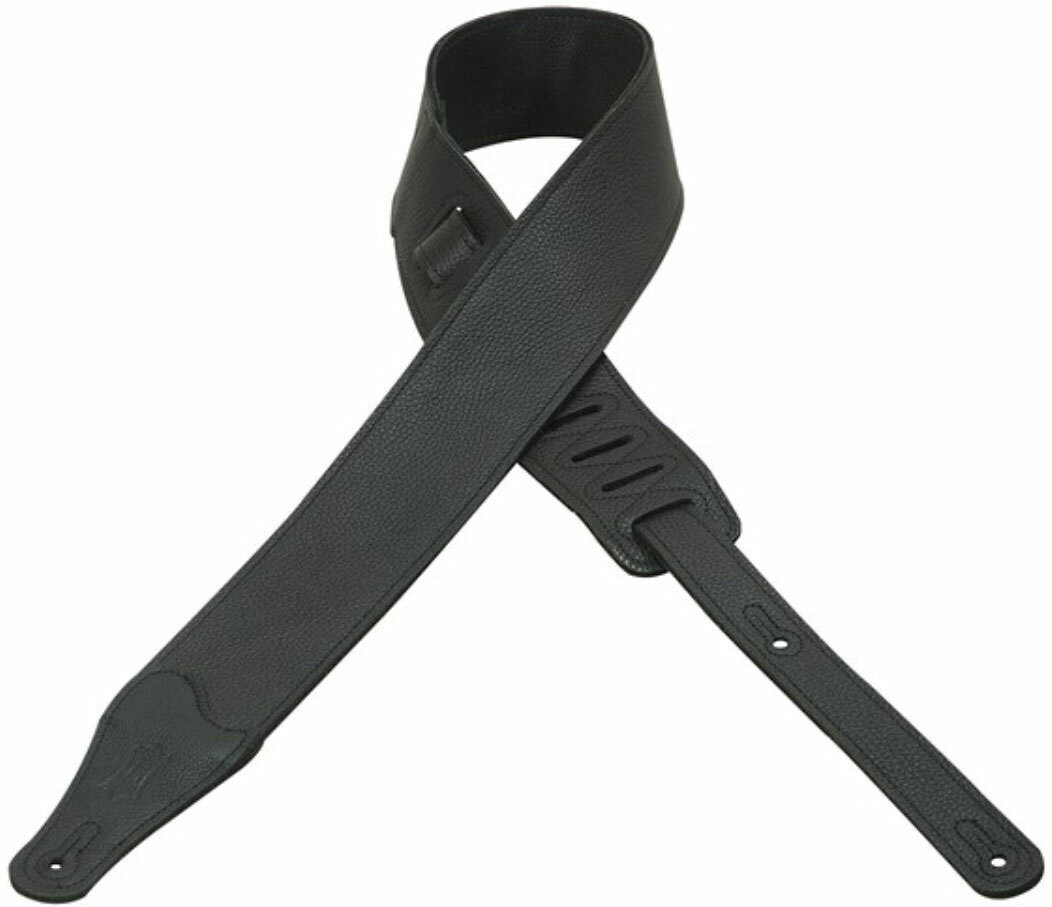 Levy's M26bl-blk Garment Leather Guitar Strap 2.5inc Cuir - Guitar strap - Main picture