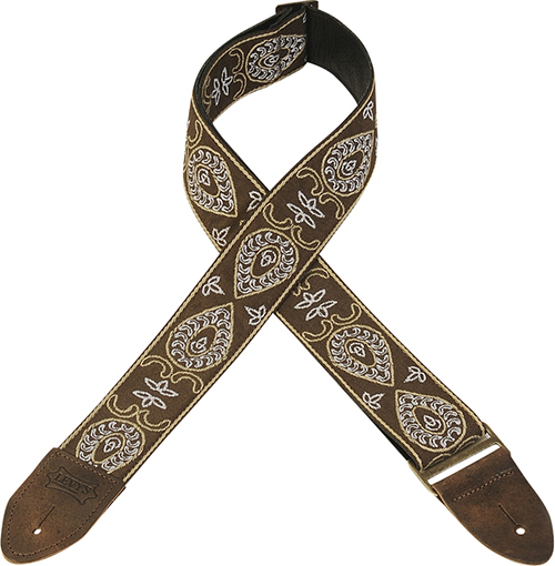 Levy's 5cm, Tissu Avec Motifs Hootenany, Dos Cuir - Design 024 - More stringed instruments accessories - Main picture