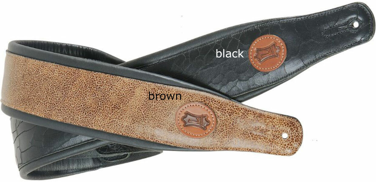 Levy's Mss2ck-brn Cracked Garment Leather Guitar Strap 2.5inc Cuir - Guitar strap - Main picture