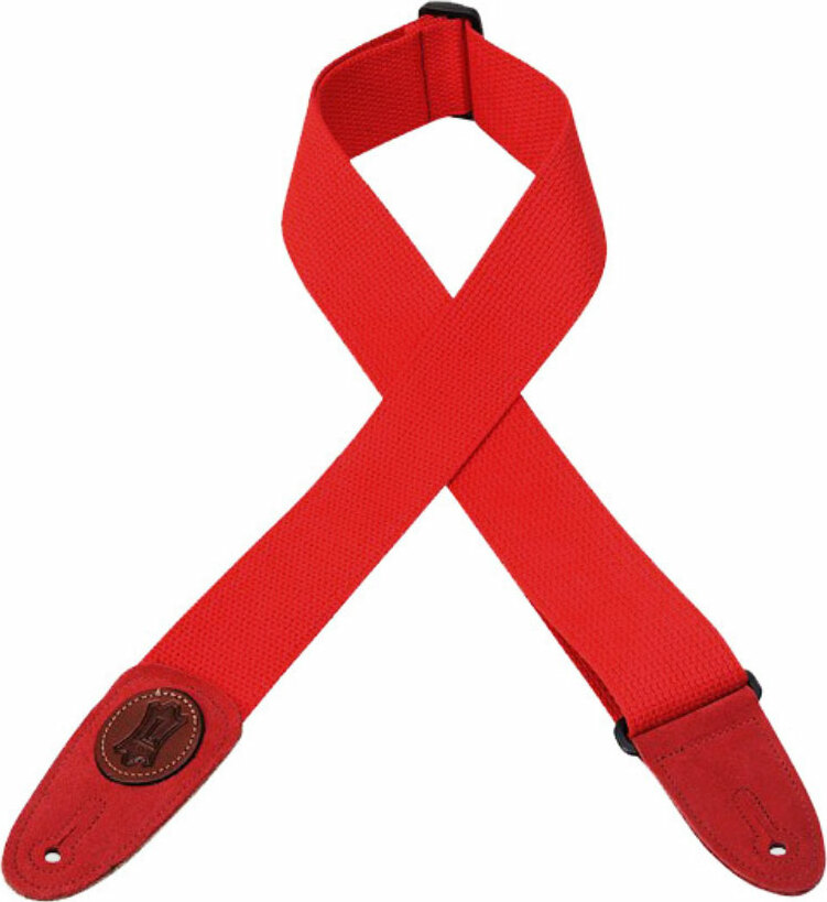 Levy's Mssc8-red Cotton Guitar Strap 2inc - Guitar strap - Main picture