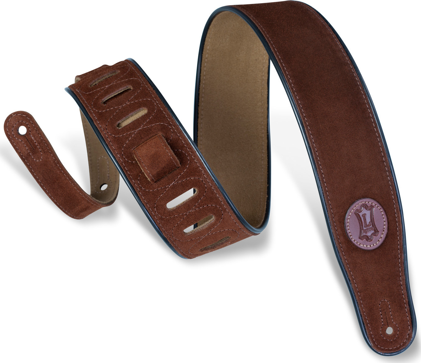 Levy's Suede Leather Sangle Daim Mss3 Brown - Guitar strap - Main picture