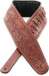 Guitar strap Levy's Classic Tooled Leather PM44T01 Regulat Walnut
