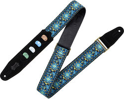 Guitar strap Levy's 5 cm jacquard guitar strap with 4 pick holder - Design 04