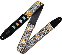 Guitar strap Levy's 5 cm jacquard guitar strap with 4 pick holder - Design 13