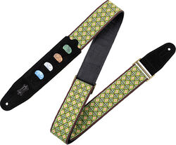 Guitar strap Levy's 5 cm jacquard guitar strap with 4 pick holder - Design 25