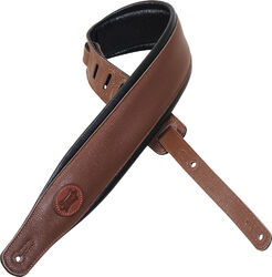 Guitar strap Levy's Cuir Pleine fleur 6.4cm brown