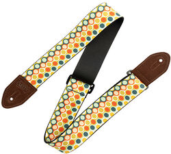 Guitar strap Levy's Mid Century Modern Series - 5 cm polyester, MCM Bubbles