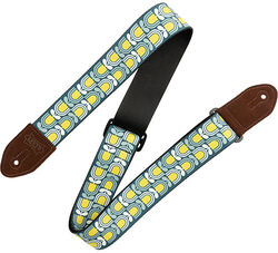Guitar strap Levy's Mid Century Modern Series - 5 cm polyester, Mod Tulip