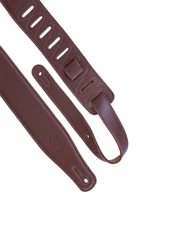 Levy's M26gf-brn - Cuir Rembourre Dos Daim 6,4 Cm Brown - Guitar strap - Variation 1