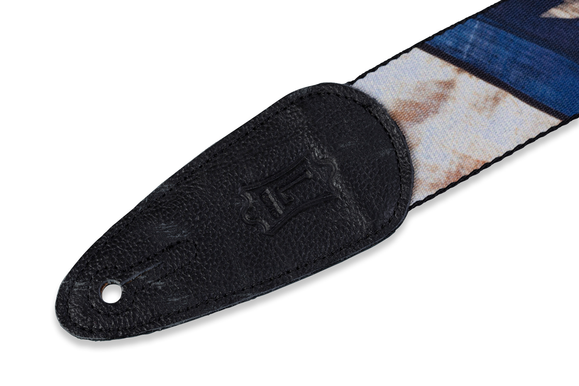 Levy's 5 Cm Polypropylene Avec Embout En Cuir Et Motif Drapeau Us - Guitar strap - Variation 1