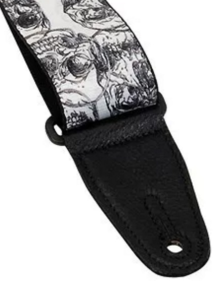 Levy's 5cm Polyester Embout Cuir Avec Motifs - Design 048 - Guitar strap - Variation 1