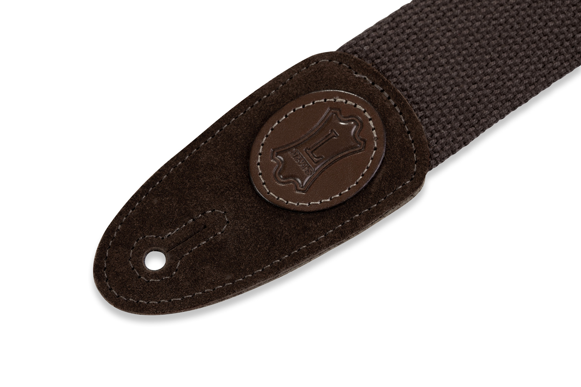 Levy's 5 Cm Coton Avec Logo Levy's En Cuir - Brown - Guitar strap - Variation 1