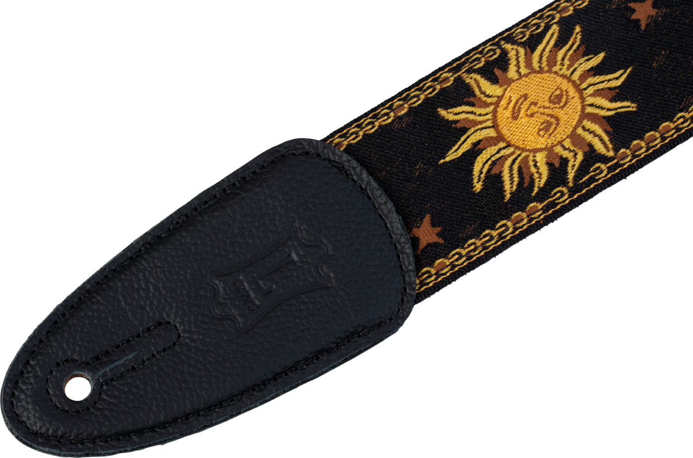 Levy's Sangle Polyester Et Cuir Mpjg-sun Black - Guitar strap - Variation 1