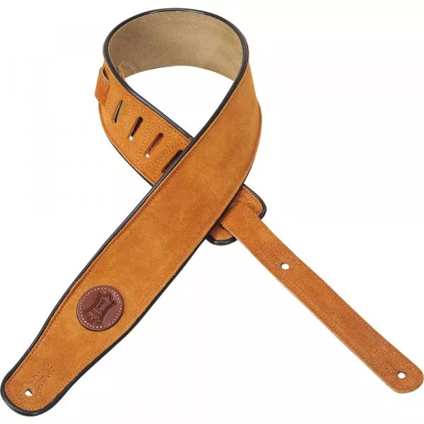 Guitar strap Levy's Suede leather Sangle Daim MSS3 honey