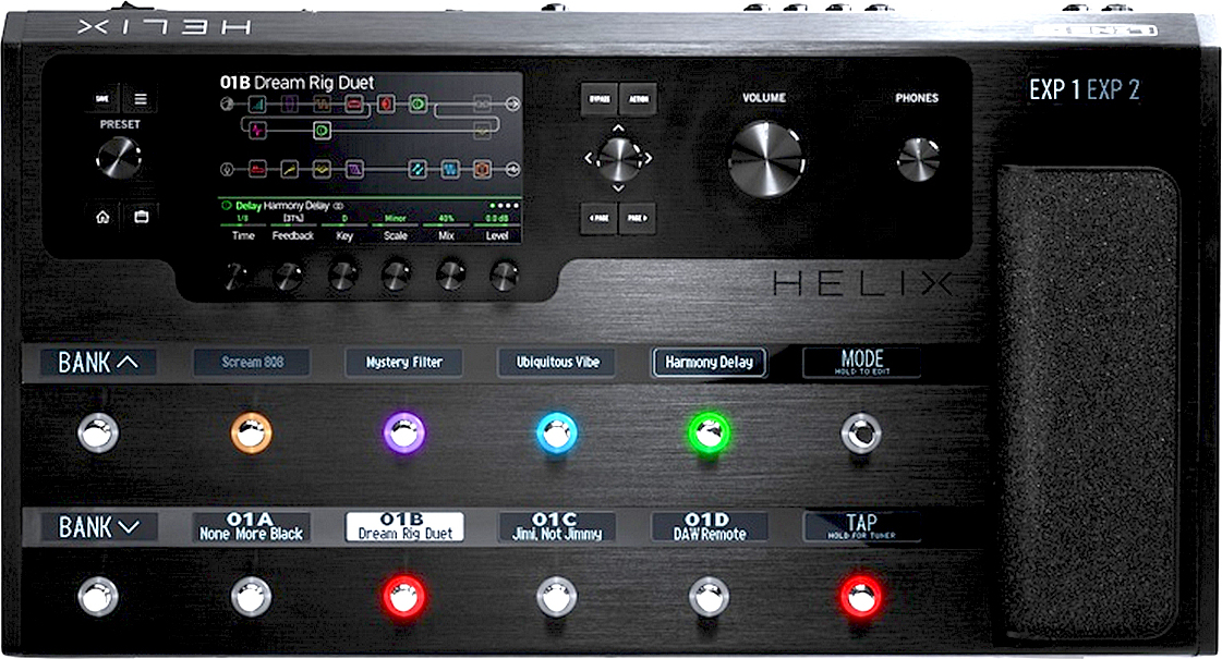 Line 6 Helix Floor Guitar amp modeling simulation