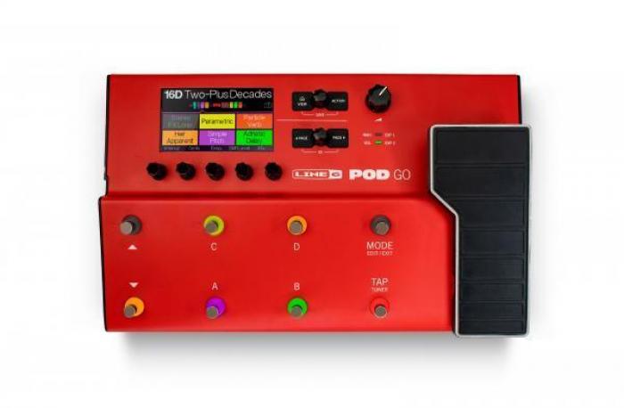 Multieffect for electric guitar Line 6 Pod Go Limited Edition Red