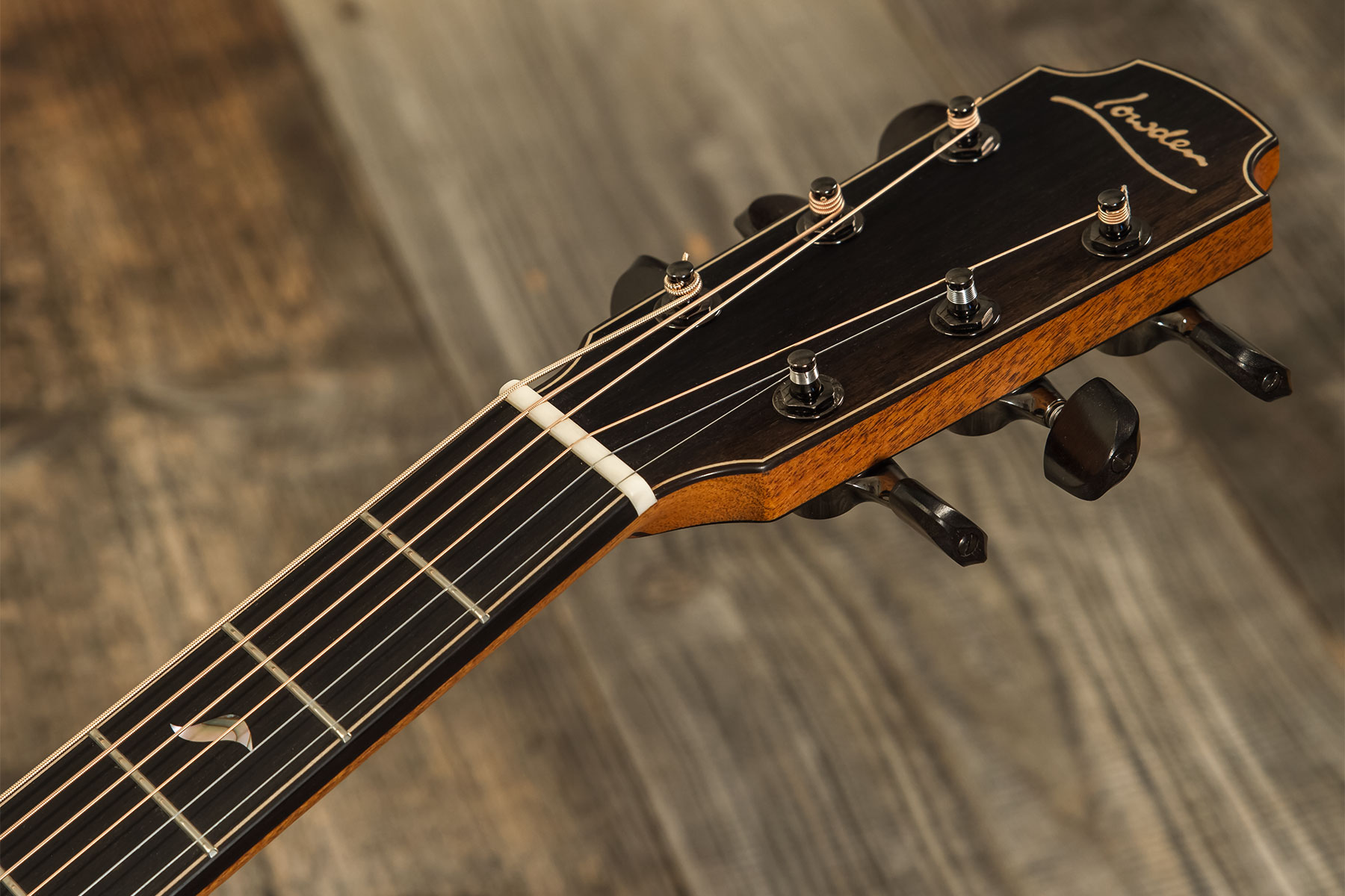 Lowden Custom Shop F50 Auditorium Sinker Redwood Macassar Ebony Eb #26347 - Natural - Folk guitar - Variation 9