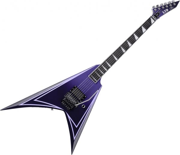 Solid body electric guitar Ltd Alexi Hexed - Purple fade w/ pinstripes