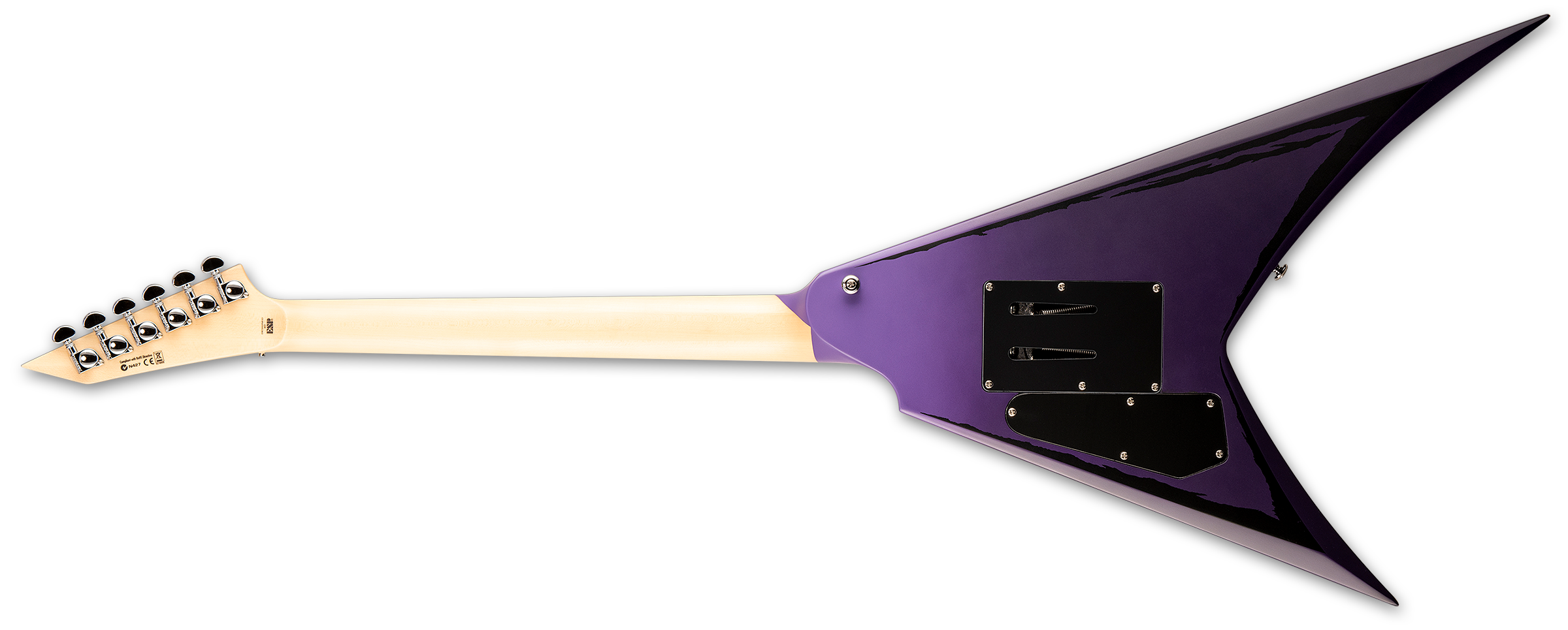 Ltd Alexi Laiho Ripped Signature Hs Fr Eb - Purple Fade Satin W/ Pinstripes - Metal electric guitar - Variation 1