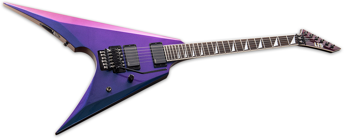 Ltd Arrow-1000 Hh Emg Fr Eb - Violet Andromeda - Metal electric guitar - Variation 1