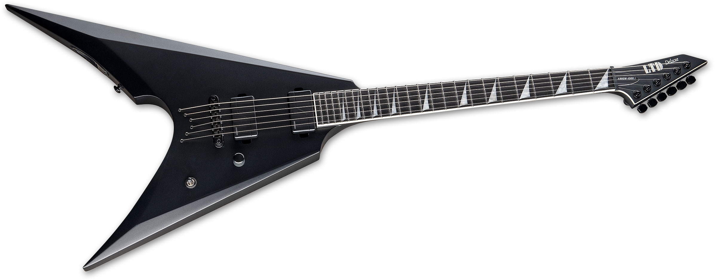 Ltd Arrow-1000nt Hh Fishman Fluence Modern Ht Eb - Charcoal Metallic Satin - Metal electric guitar - Variation 1