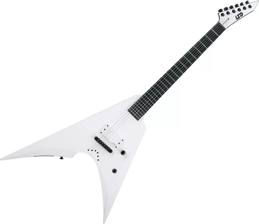 Arctic　white　satin　guitar　Metal　electric　white　snow　Arrow-NT　Ltd　Metal