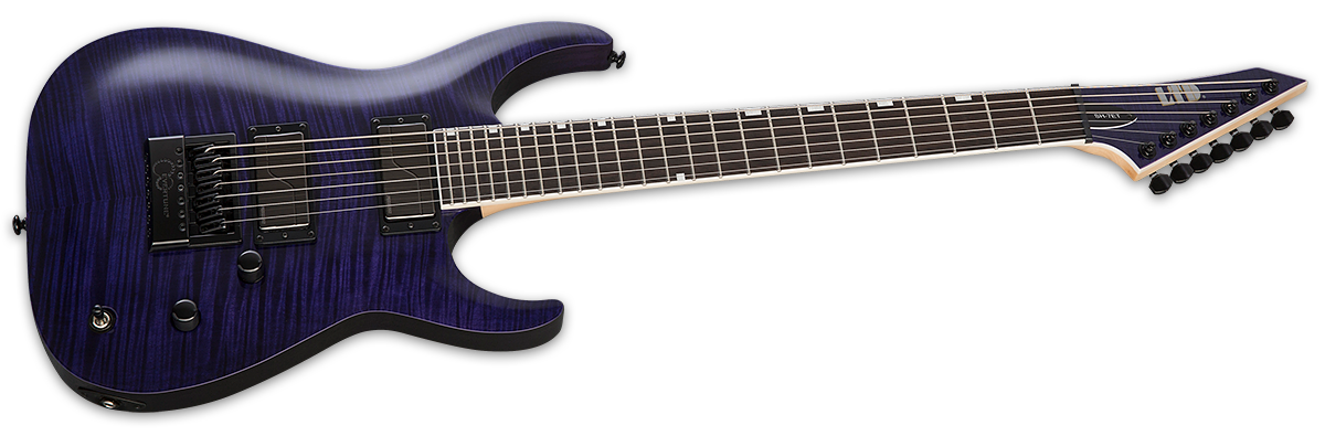 Ltd Brian Head Welch Sh-7 Evertune Signature 2h Fishman Fluence Ht Eb - See Thru Purple - Str shape electric guitar - Variation 1
