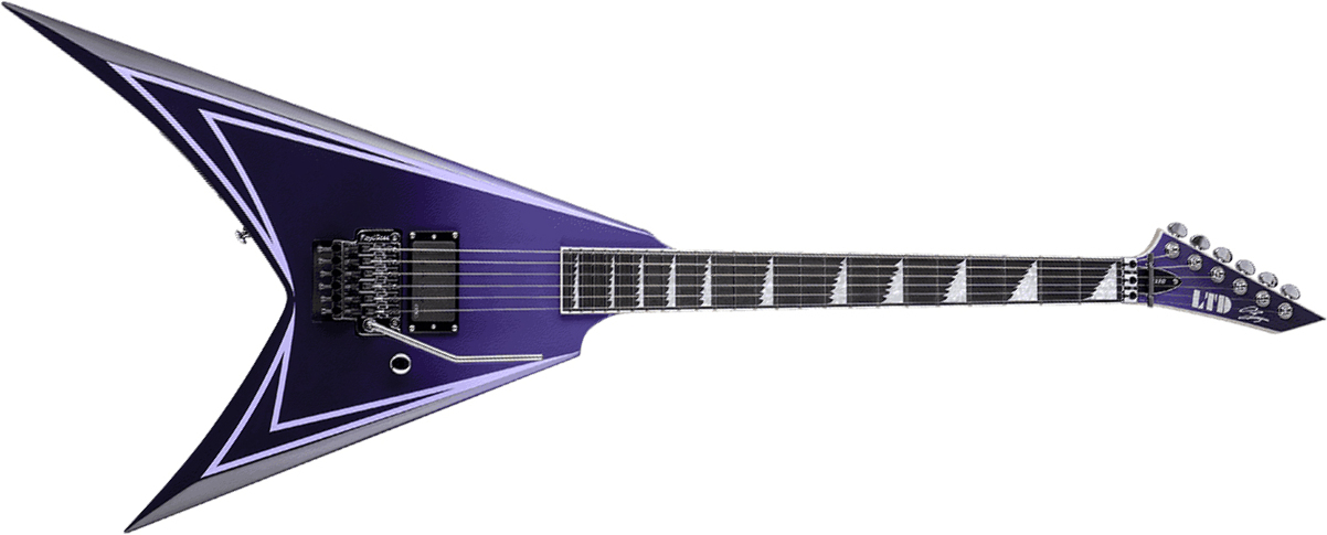 Ltd Alexi Laiho Hexed Signature H Fr Eb - Purple Fade W/ Pinstripes - Metal electric guitar - Main picture