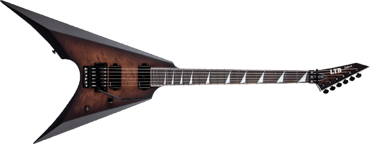 Ltd Arrow-1000 Floyd Rose Hh Fishman Fluence Modern Ht Eb - Dark Brown Sunburst - Metal electric guitar - Main picture